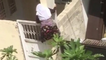 Yasaktan bunalan 75'lik Zahide nine,  kedi kadın gibi duvardan tırmanarak firar etti
