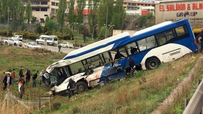 Ankara'da TIR ile EGO otobüsü çarpıştı