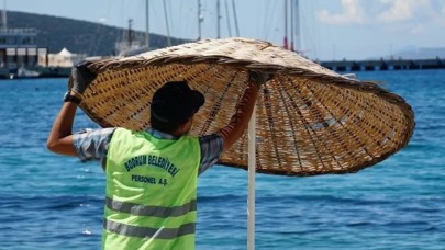 Bodrum'da plajlar 1 Haziran için hazırlanıyor