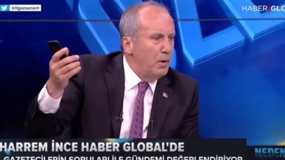 Muharrem İnce Cumhurbaşkanı Erdoğan'ın araya girmesi sonrası canlı yayını terk etti!
