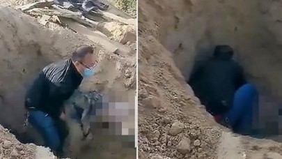 Yok böyle vahşet: Cani adam engelli annesini diri diri toprağa gömdü!