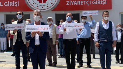 15 Temmuz gazileri ve şehit yakınları,  Bakanlık önünde toplanarak eylem yaptı!
