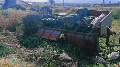 Aydın'da kamyon şarampole devrildi: Mahsun Altıntaş ile Oktay Ceylan hayatını kaybetti