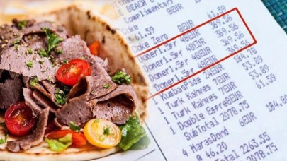 Bodrum'da döner yemenin bedeli 2263 TL