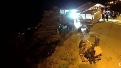 Böyle kaza görülmedi: Piknik masası uçuruma devrildi,  2 yaralı var