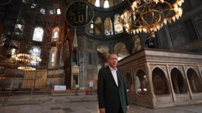 Cumhurbaşkanı Erdoğan'dan Ayasofya paylaşımı