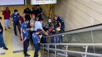 İstanbul Kartal metro istasyonunda korkunç olay: Saçları yürüyen merdivenlere sıkıştı!