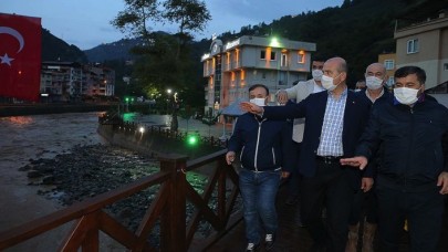 Giresun'dan kahreden haber: Bakan Soylu sel felaketinin olduğu bölgede açıklama yaptı