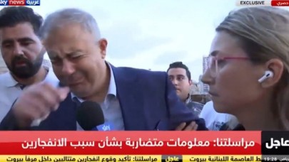 Beyrut Valisi patlama hakkında konuşurken gözyaşlarına boğuldu!