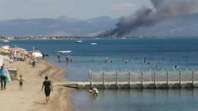 Deniz manzaralı bir orman yangını daha: Bu kez Edremit'te