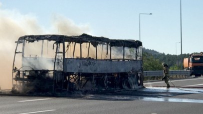 İstanbul’da korku dolu anlar: Yolcu otobüsü yandı