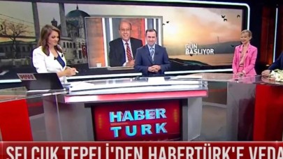 Selçuk Tepeli Fox TV için Habertürk'e canlı yayında veda etti