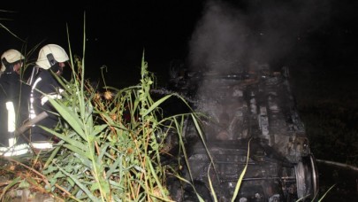 Yanan otomobilden çıkamadı: Uğur Özdemir öldü