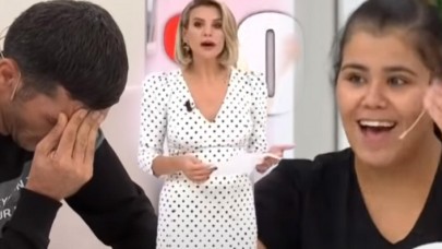 Çocuğunun komşusundan olduğunu öğrenen kadın,  canlı yayında sevinçten havalara uçtu