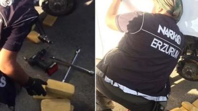 Erzurum'da emekli polisin aracında 61 kilo eroin ele geçirildi
