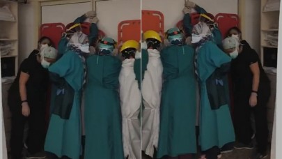 Sedyeyi kalkan yaptılar: Sağlık çalışanları hayatını kaybeden kişinin yakınlarından kendilerini böyle korudu