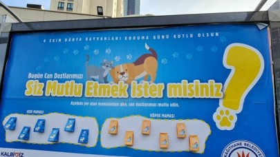 Kağıthane Belediyesi'nden örnek hareket: Bilboardlara reklam yerine mama koydular!