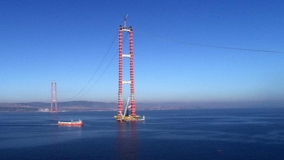 1915 Çanakkale Köprüsü'nün yüksekliği Eyfel Kulesi'ni geçti