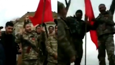 Dağlık Karabağ'ın tepesine Türk bayrağı dikildi