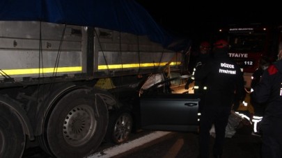 Düzce'de feci kaza: Ali Arslan öldü