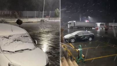 Edirne'de kar yağışı başladı