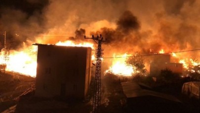 Kastamonu'da bir köy alev alev yandı