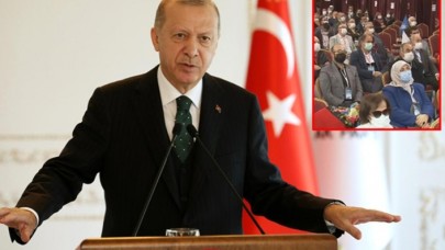 Salondakileri sessiz bulan Erdoğan'dan sitem: 'Üstünüze ölü toprağı serpilmiş'