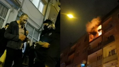 Yanan evini endişe içinde izleyen kişiye maske cezası!