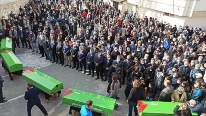 Yürek yakan an: Arife Yücel ile torunları Diren,  Lena,  Vera ve Ferda Yücel toprağa verildi