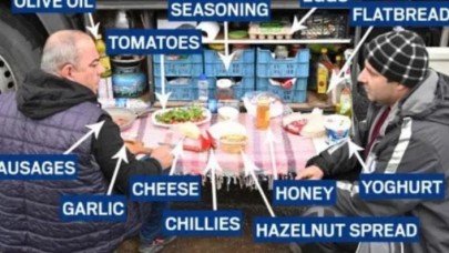 İngiltere'de mutasyon kuyruğunda bekleyen Türk şoförlerin kahvaltısı olay oldu