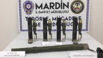 Mardin'de havan rampası ile havan mühimmatları ele geçirildi
