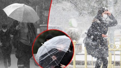 Meteoroloji'den 5 kent için turuncu uyarı: Kuvvetli sağanak,  kar ve fırtına geliyor!
