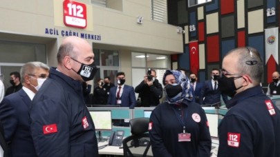İçişleri Bakanı Soylu Karabük'te,  112 Acil Çağrı Merkezinin tanıtımına katıldı