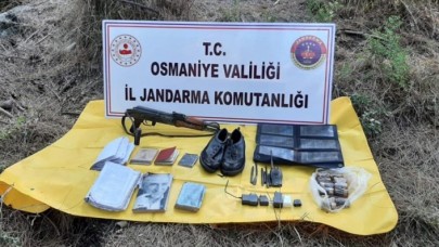 Osmaniye'de PKK'lı teröristlere ait mühimmat ve yaşam malzemeleri bulundu