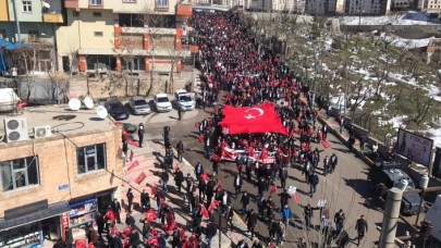 Şırnak'ta,  Gara şehitleri için PKK'yı telin yürüyüşü