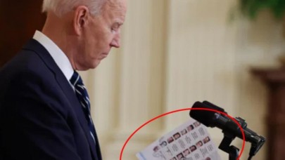 Biden'ın Türkiye ile ilgili açıklamalarda bulunduğu toplantısına önündeki liste damga vurdu