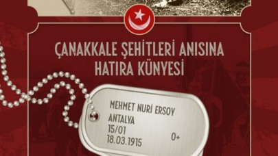 Çanakkale şehitleri anısına dijital "hatıra künye" oluşturun