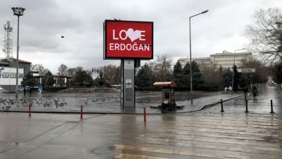 Kırıkkale'de,  FETÖ'ye inat "Love Erdoğan"