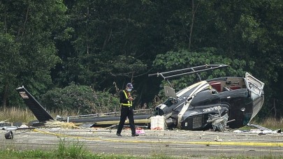 Malezya'da helikopter düştü: 5 yaralı