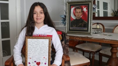Şehit komiser Tamer Aktaş'ın kızı ilk mektubunu babasına yazdı