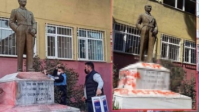Tekirdağ'da Atatürk heykeline çirkin saldırı: Valilikten açıklama