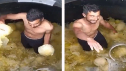 Yeni bir rezalet daha: Fabrika çalışanı turşu tankına çıplak ayakla girip oyun oynadı