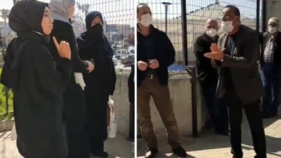 Görüntü İstanbul'dan: Namaz kılmak için camiye girmek isteyen kadınları içeri sokmadılar