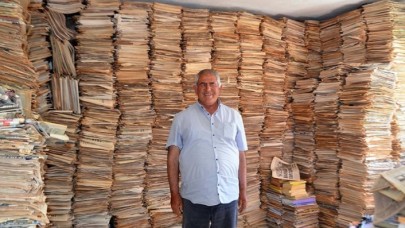 Muş'ta yaşayan Nazım Uzunboylu 53 yıldır okuduğu gazeteleri arşivliyor