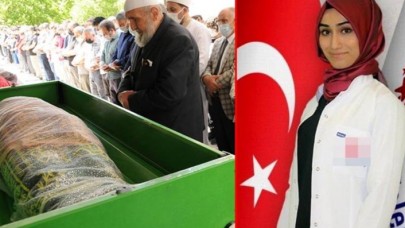 Öldürülen Arife öğretmenin cenazesinde dikkat çeken görüntü: Tabutun kapağı bakın neden kapatılmadı