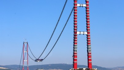 "1915 Çanakkale Köprüsü"nün 3. tabliye montajına başlandı