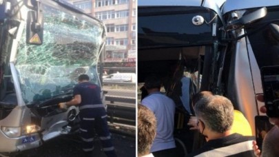 Metrobüsler çarpıştı: Çok sayıda yaralı var