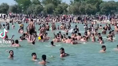 Suriyelilerin denizde attığı sloganlar şoke etti!