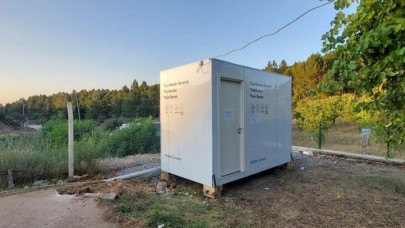 Antalya ve Muğla'daki afet bölgelerine tam donanımlı özel konteyner banyo