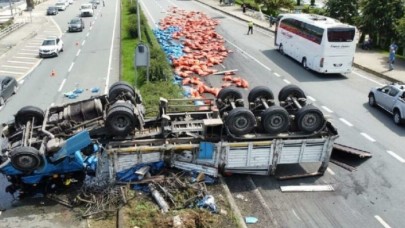 Trabzon'da TIR,  cipe çarptı: İrfan Yenigün öldü